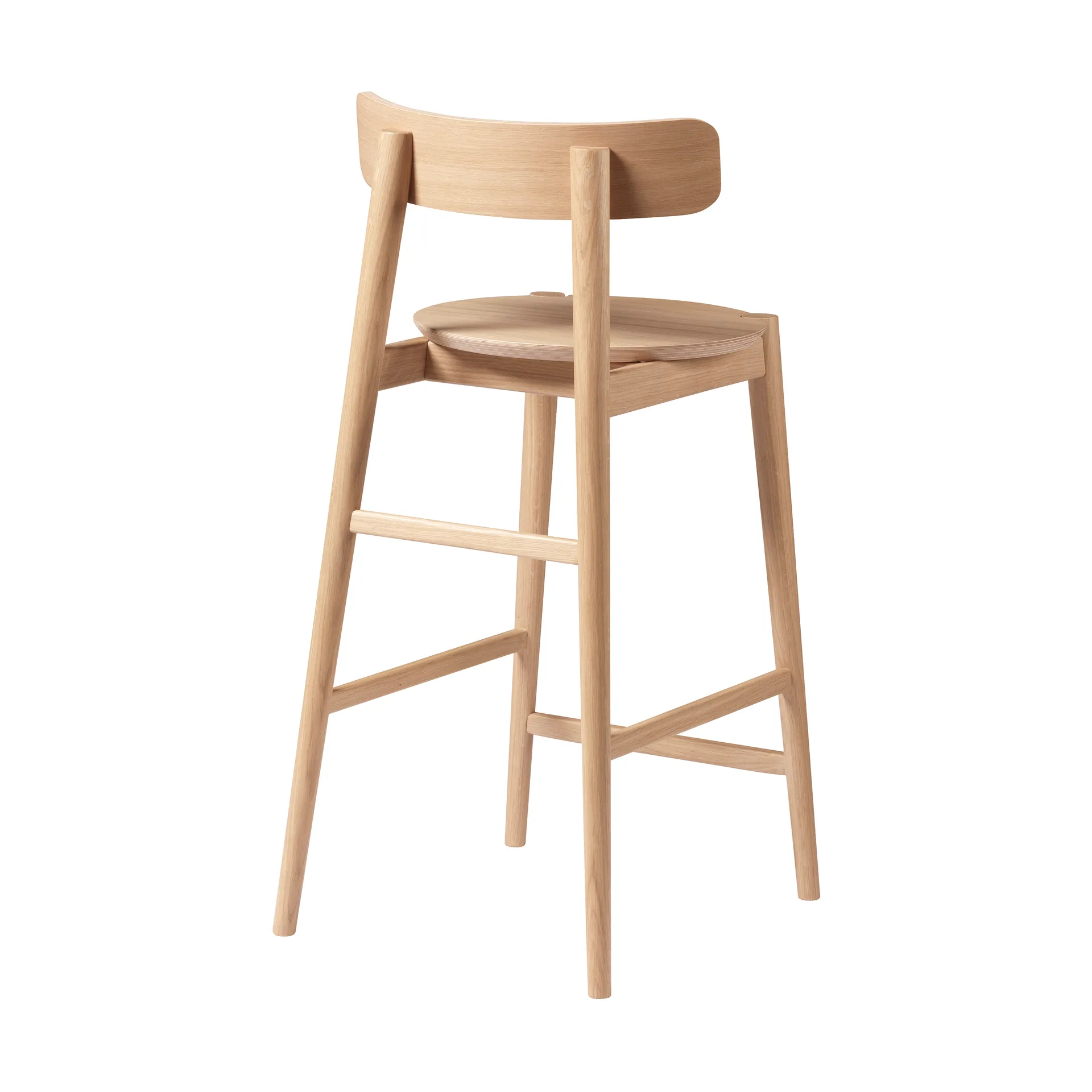 J185 Øst barstol 65 cm, Oak nature lacquered FDB Møbler