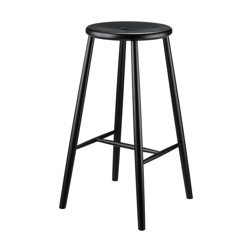 J27B barstol, Beech black painted FDB Møbler