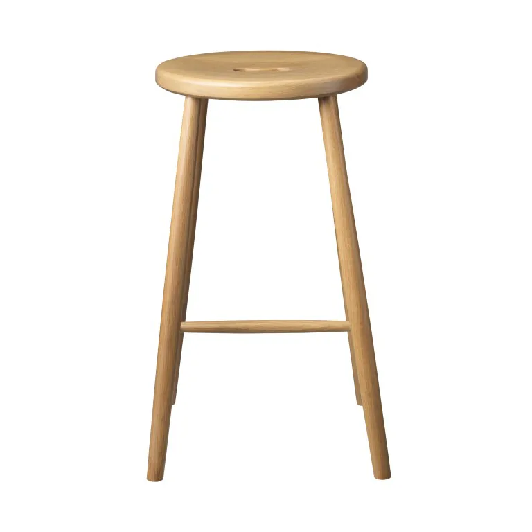 J27C Counter barstol, Oak nature lacquered FDB Møbler