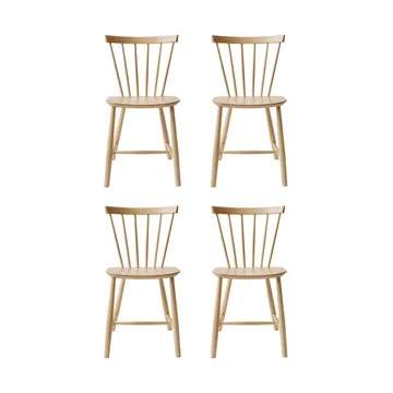 J46 stol, Beech nature lacquered, 4-pack - FDB Møbler