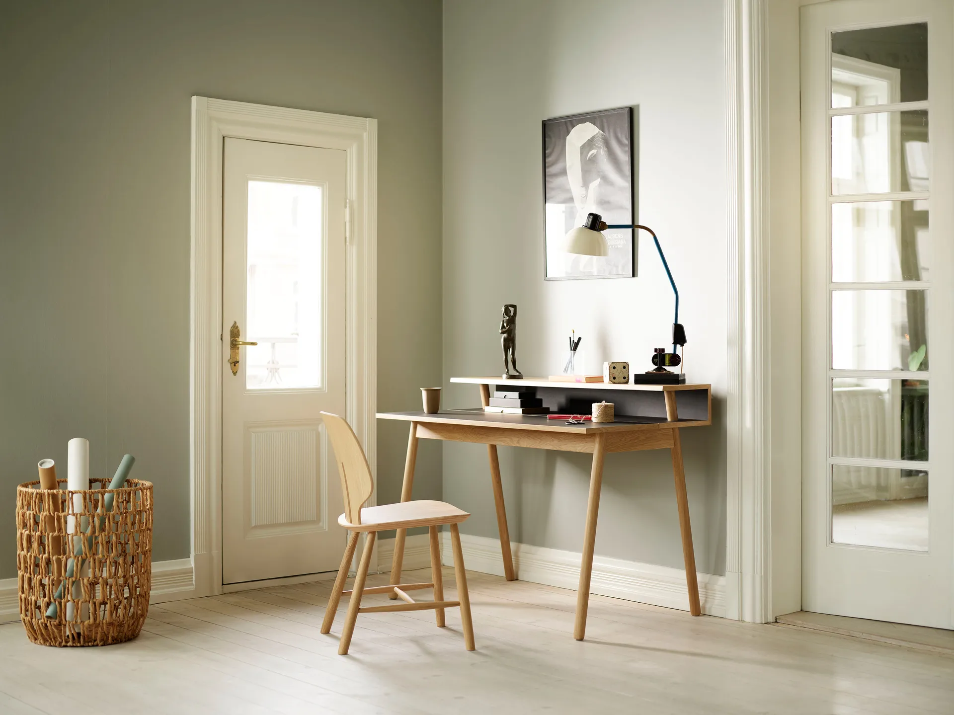 J67 stol, Oak Nature Lacquered waterbased FDB Møbler