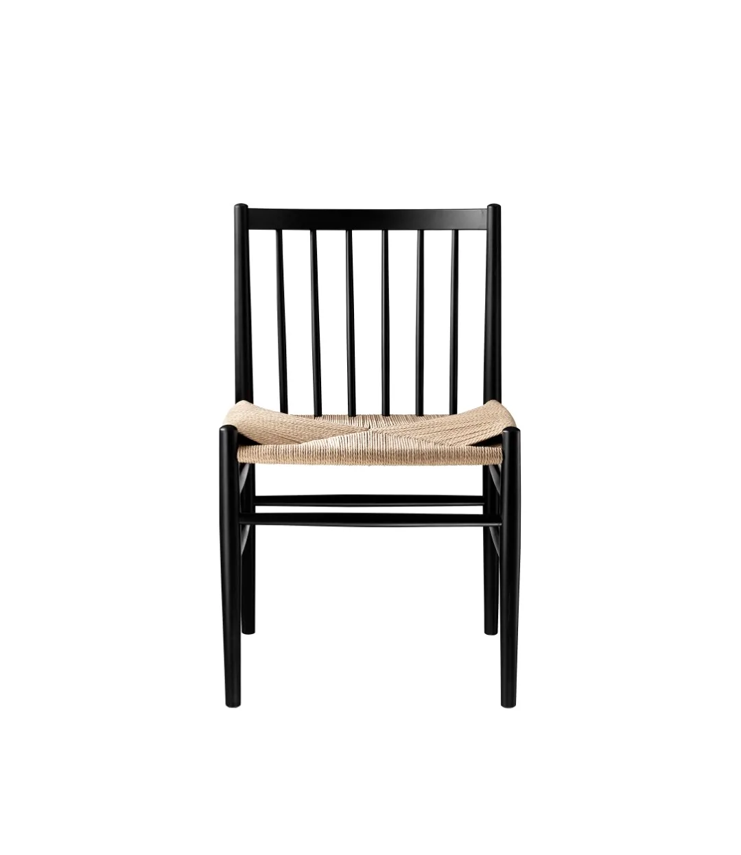 J80 stol, Beech black painted-nature FDB Møbler