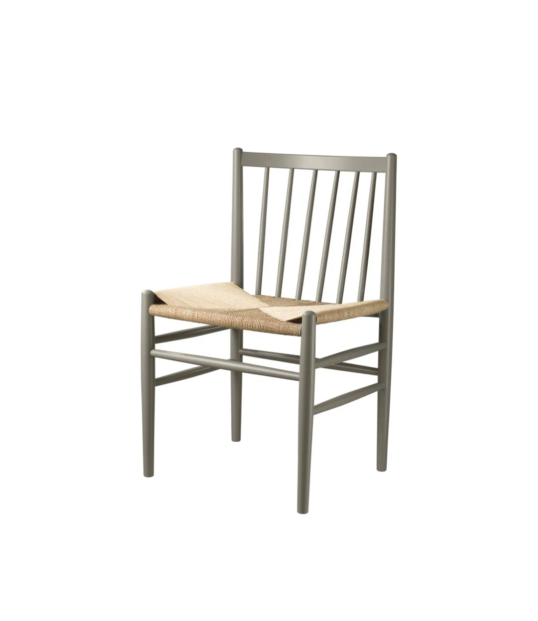 J80 stol, Beech moss grey painted-nature FDB Møbler