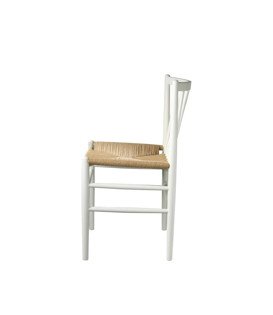 J80 stol, Beech white painted-nature FDB Møbler