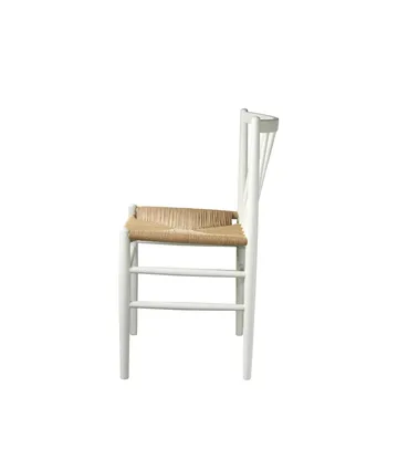 J80 stol - Beech white painted-nature - FDB Møbler