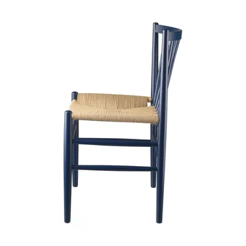 J80 stol - Steel blue beech-paper cord - FDB Møbler