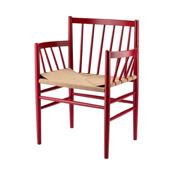 J81 karmstol - Ruby red beech-paper cord - FDB Møbler