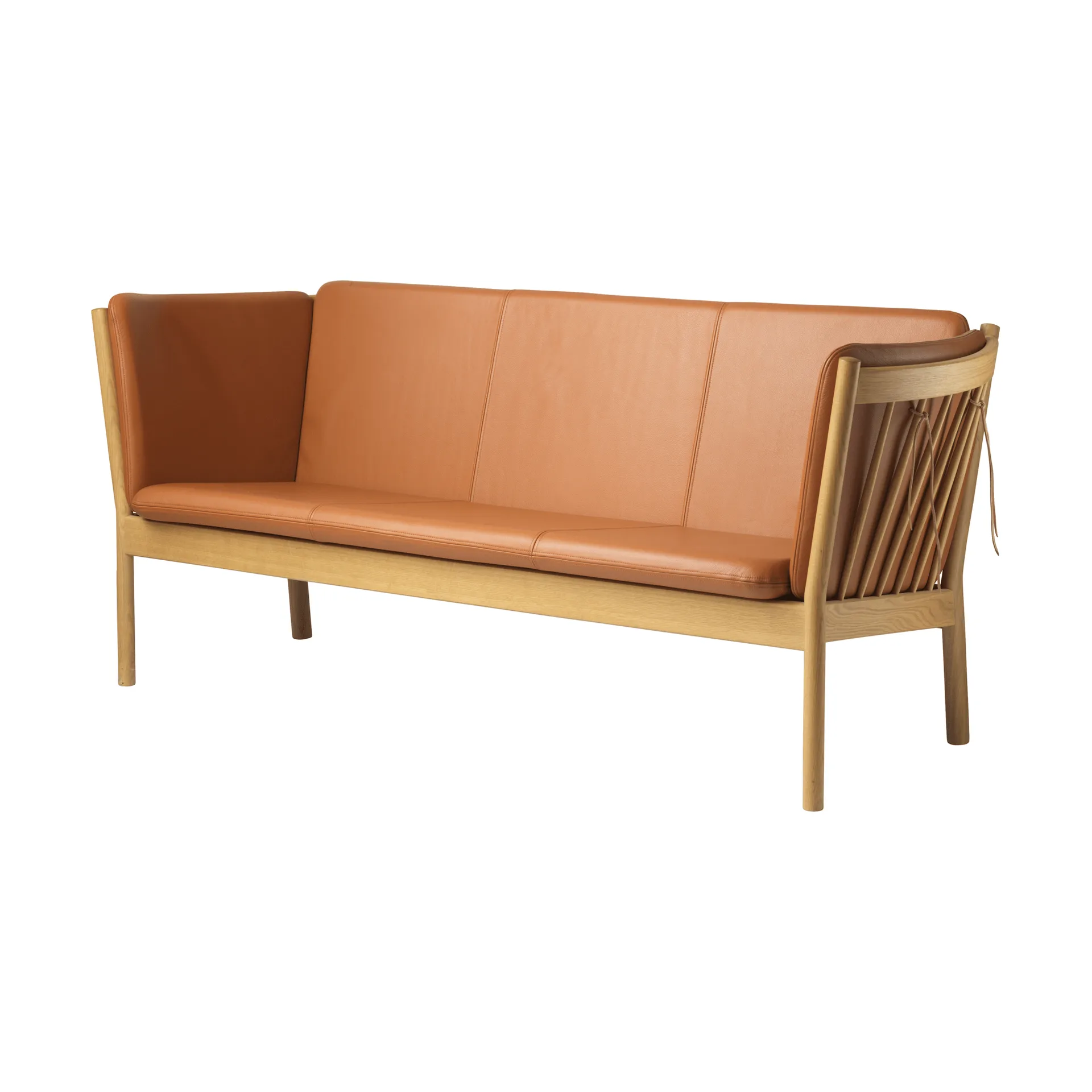 L45 MK154 soffa, Lackerad ek-läder cognac FDB Møbler