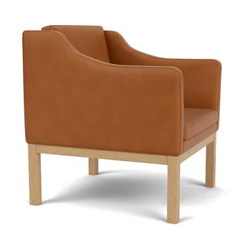 L46 MK155 easy chair karmstol - Lackerad ek-läder cognac - FDB Møbler