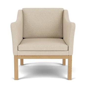L46 MK155 easy chair karmstol - Lackerad ek-tyg beige - FDB Møbler