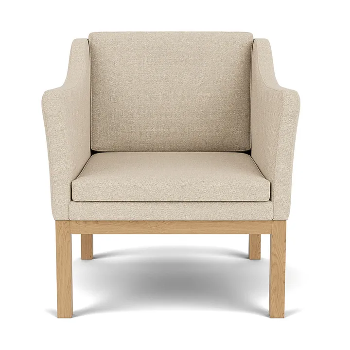 L46 MK155 easy chair karmstol - Lackerad ek-tyg beige - FDB Møbler