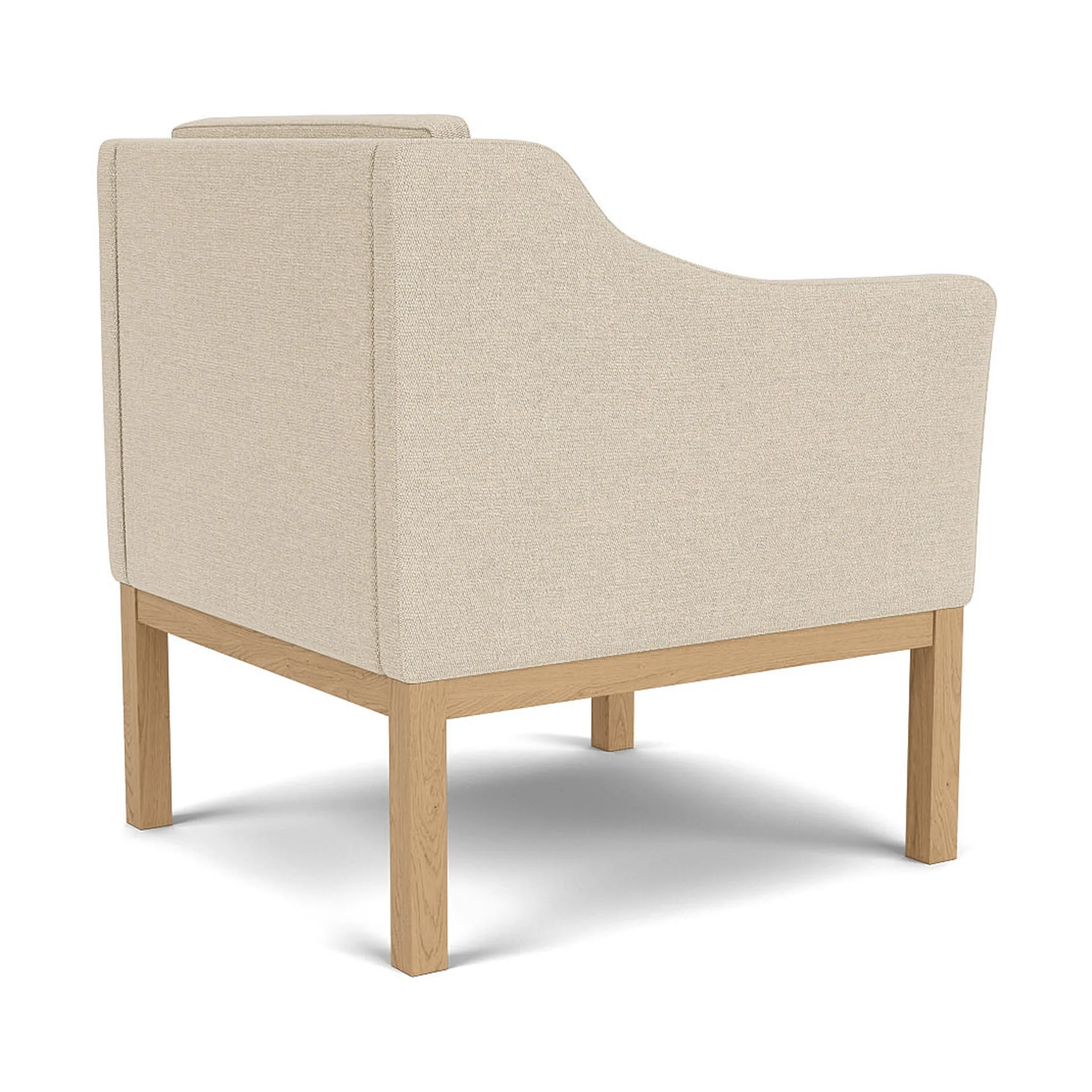 L46 MK155 easy chair karmstol, Lackerad ek-tyg beige FDB Møbler