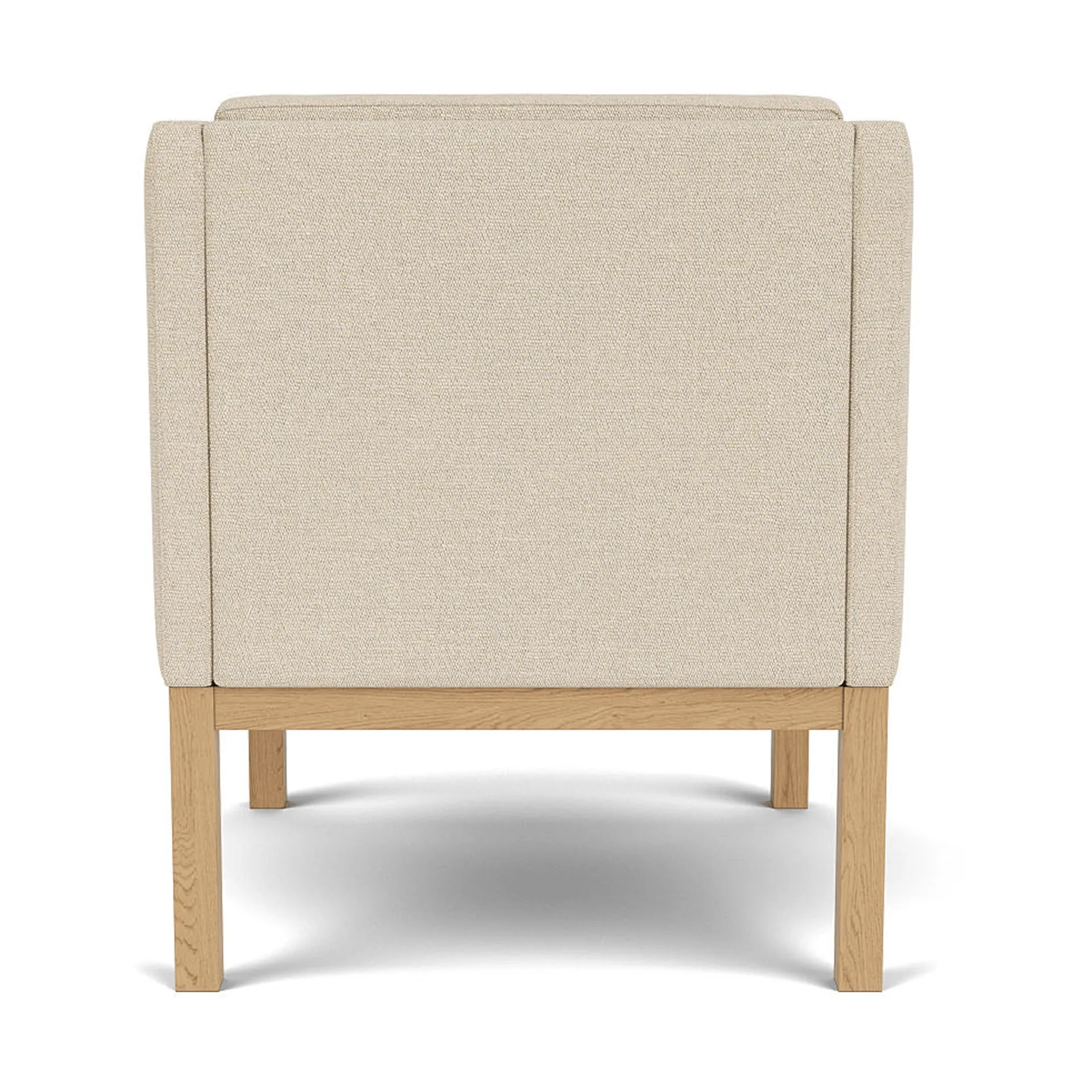L46 MK155 easy chair karmstol, Lackerad ek-tyg beige FDB Møbler
