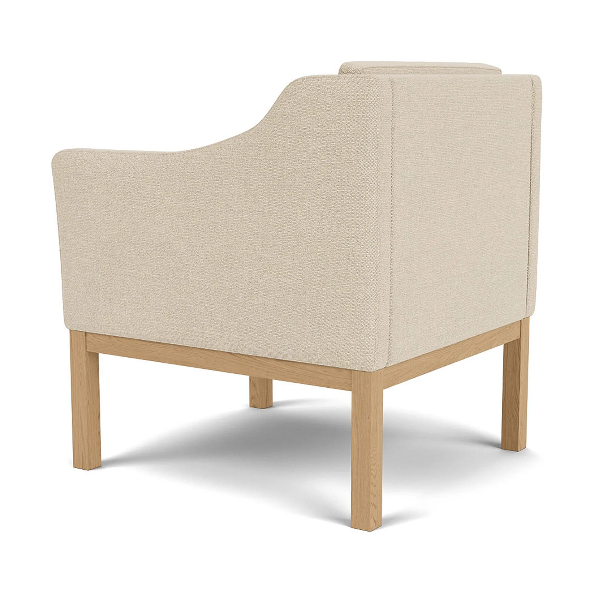 L46 MK155 easy chair karmstol, Lackerad ek-tyg beige FDB Møbler