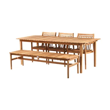 M10 Sammen 3-sits bänk - Teak-nature oiled - FDB Møbler