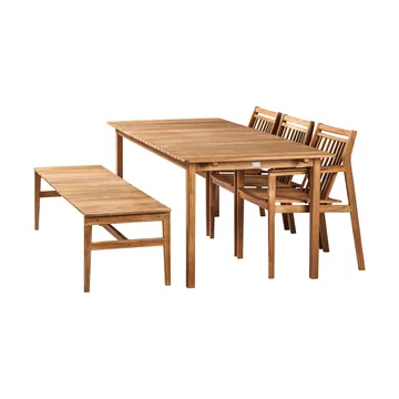 M10 Sammen 3-sits bänk - Teak-nature oiled - FDB Møbler