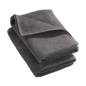 R33 Kirkeby badhandduk 2-pack - Granite gray - FDB Møbler