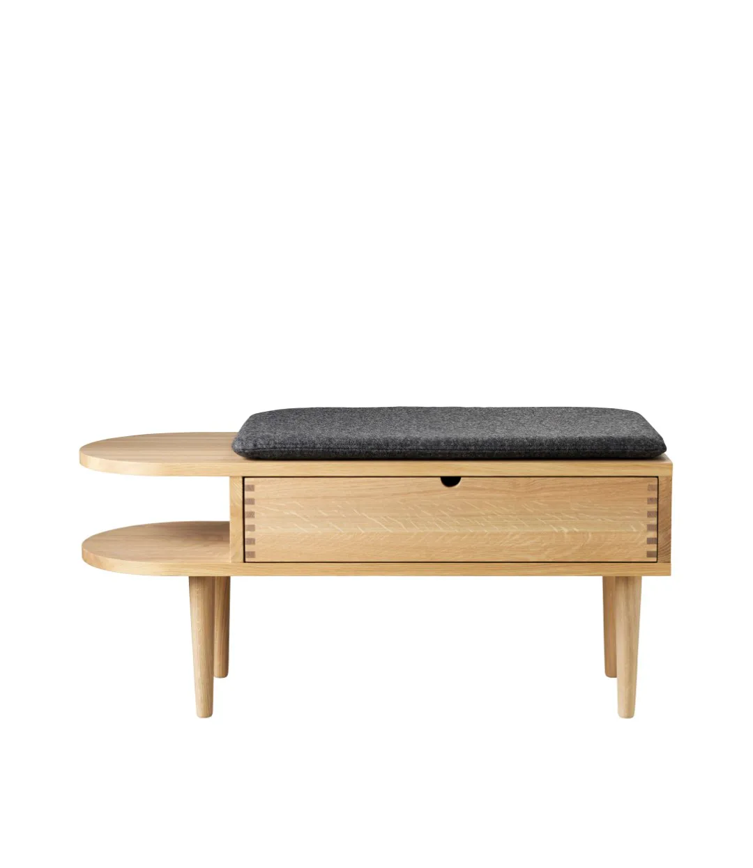 R6 Radius sittdyna 33x65 cm, Dark mottled grey FDB Møbler