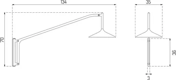 U17 Hasle vägglampa - Oyster white, 134 cm - FDB Møbler