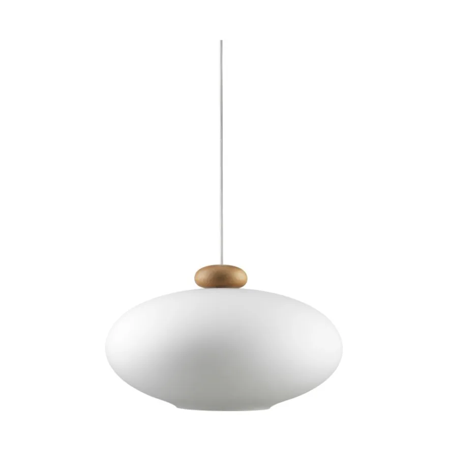 U3 Hiti pendel, Opal glass-oak nature lacquered FDB Møbler