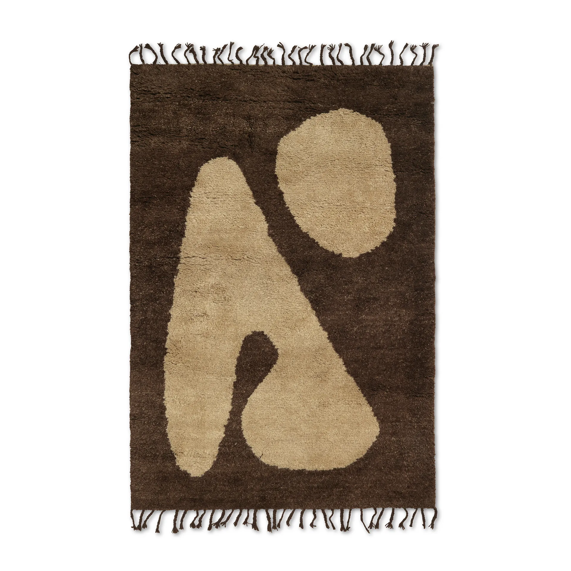 Abstract matta brown-off-white, 120x180 cm Ferm Living