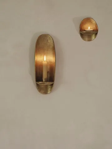 Agapé värmeljushållare vägg - Brass finish - Ferm Living