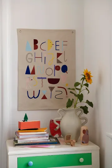 Alphabet tygposter - Offwhite - Ferm Living
