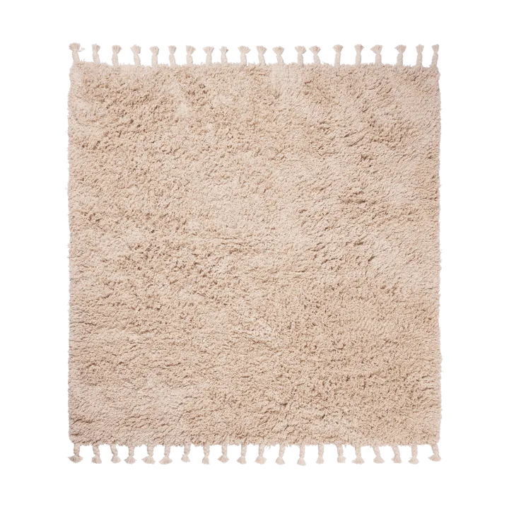 Amass long pile matta 140x140 cm - Off-white - Ferm Living