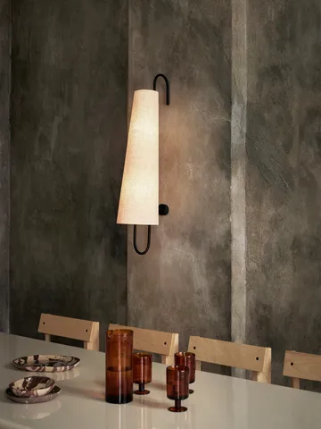 Ancora vägglampa - Black-Natural - Ferm Living