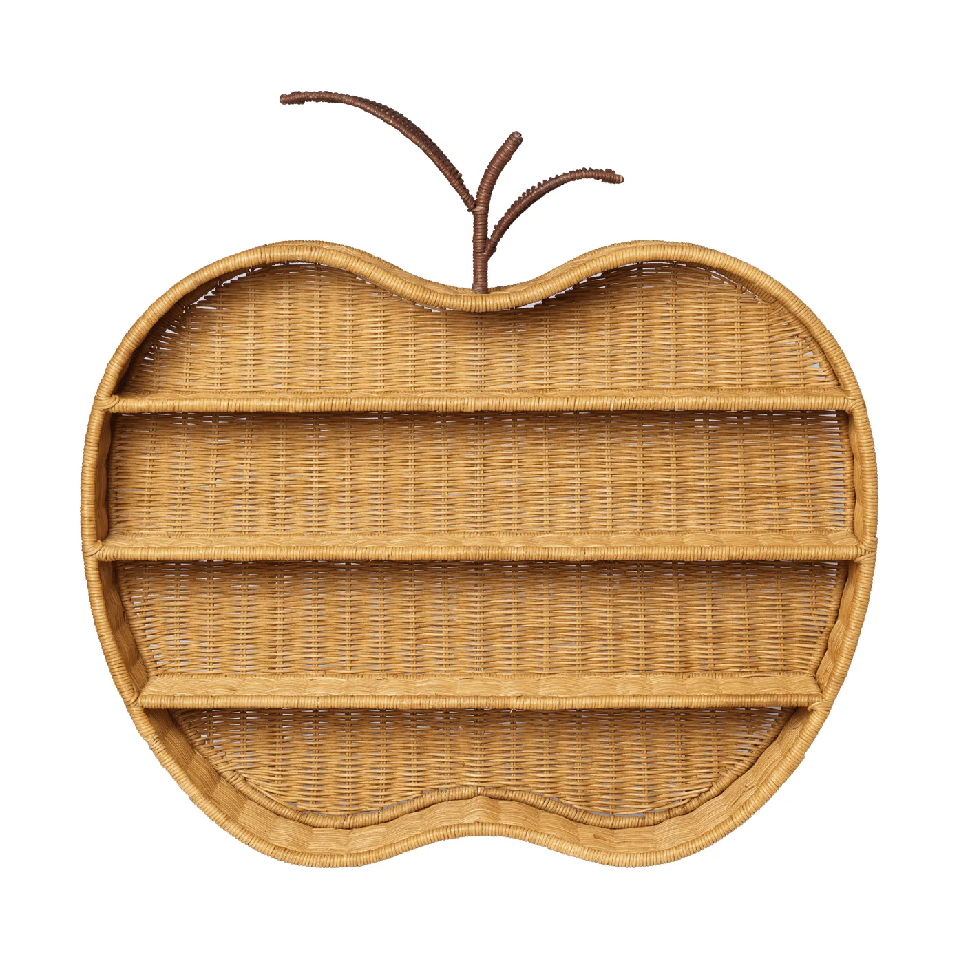 Apple braided vägghylla, Natural, 70x12,5x68 cm Ferm Living