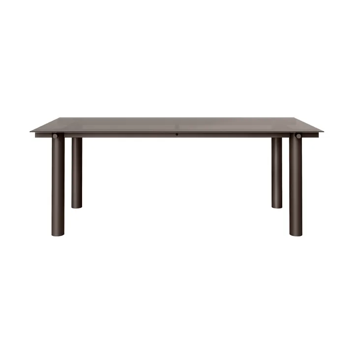 Atura matbord - Dark chocolate-dark tinted glass, 90x200 cm - Ferm Living