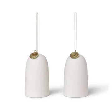 Bell klocka julhänge Ø4 cm 2-pack - Off-white - Ferm Living