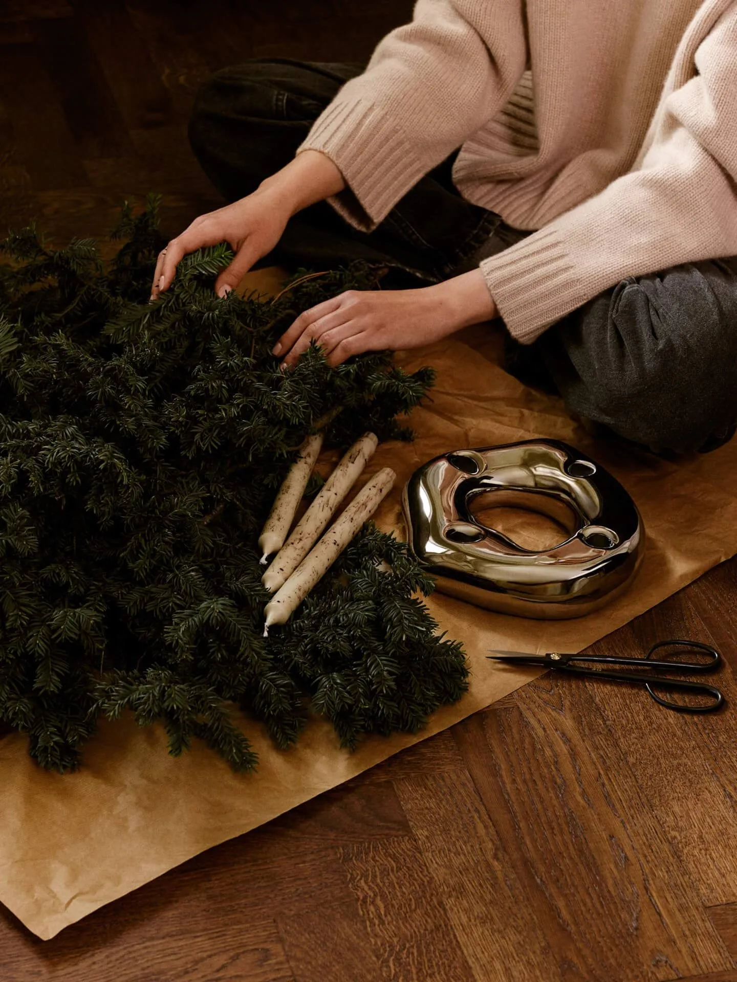 Bellure ring ljusstake, Silver Ferm Living