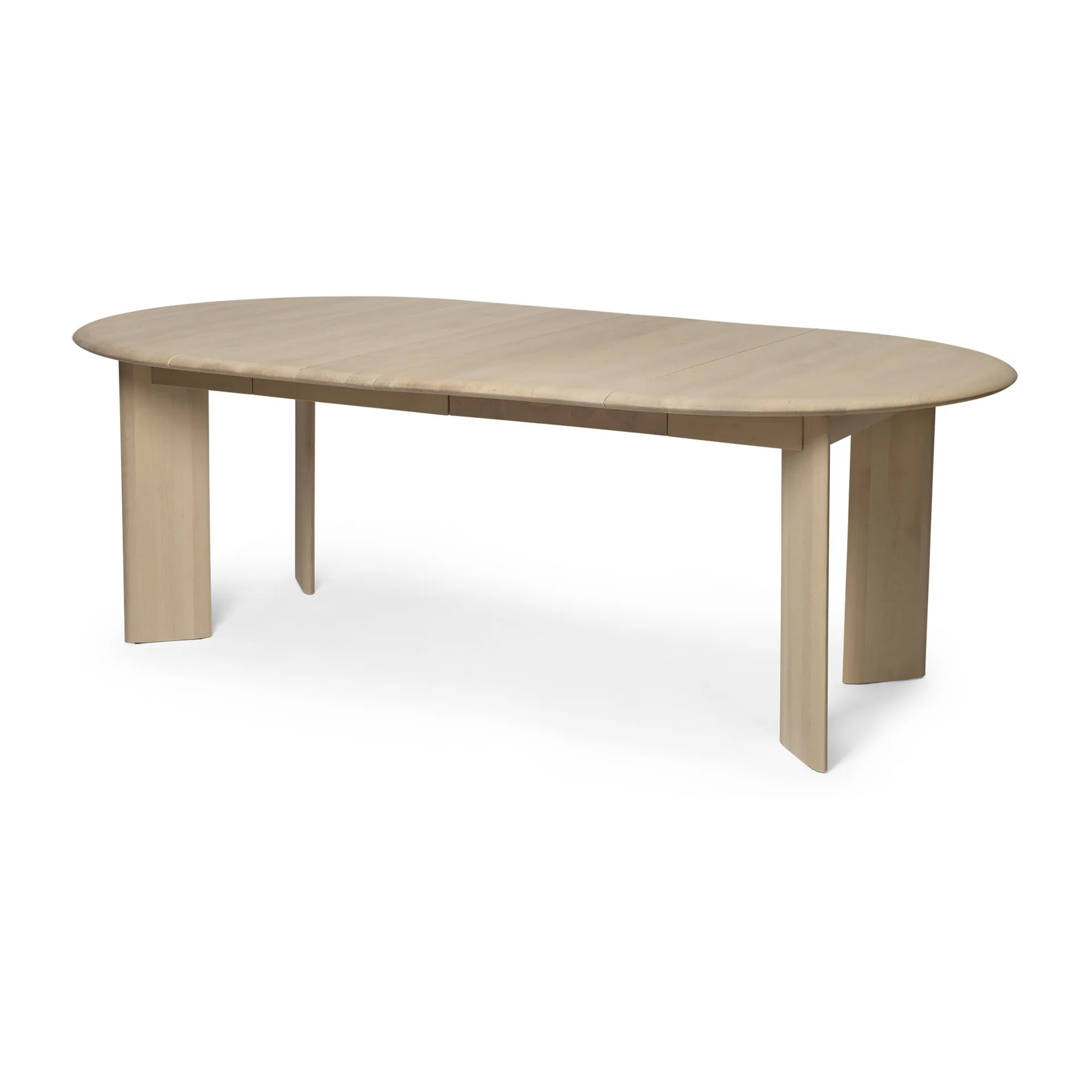 Bevel Extendable matbord, Vitoljad bok, incl. 2 st iläggsskivor Ferm Living