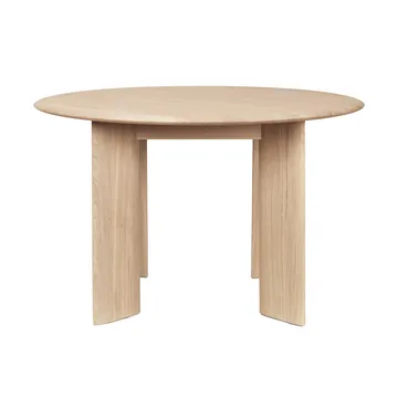 Bevel matbord Ø117 cm - Vitoljad ek - Ferm Living
