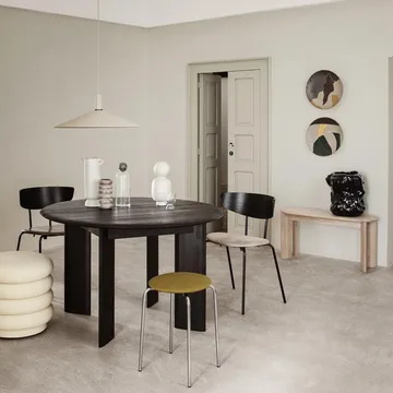 Bevel matbord Ø117 cm - Vitoljad ek - Ferm Living
