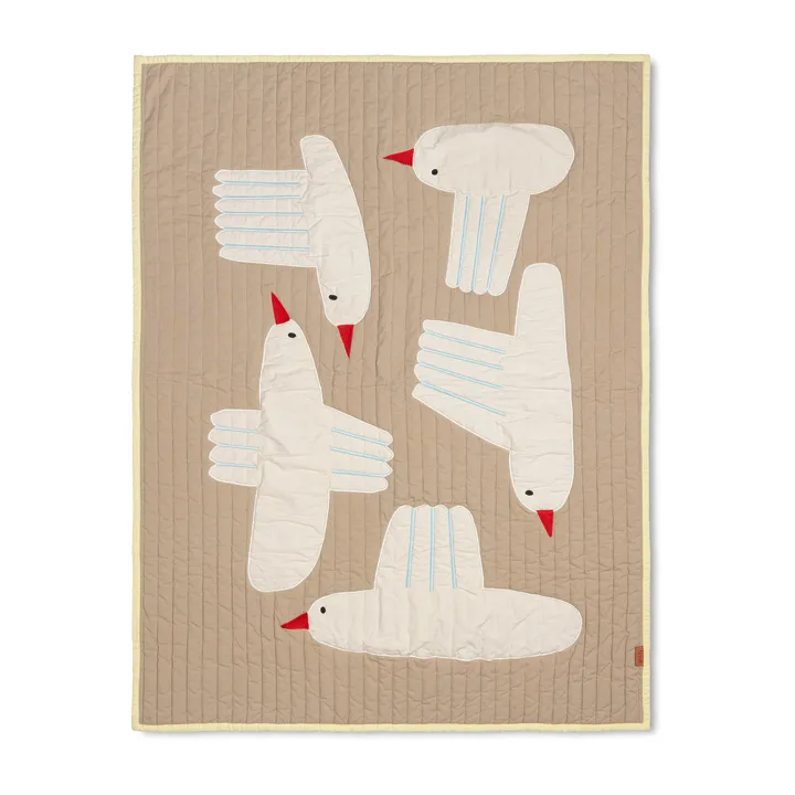 Bird quiltad filt - Beige - Ferm Living