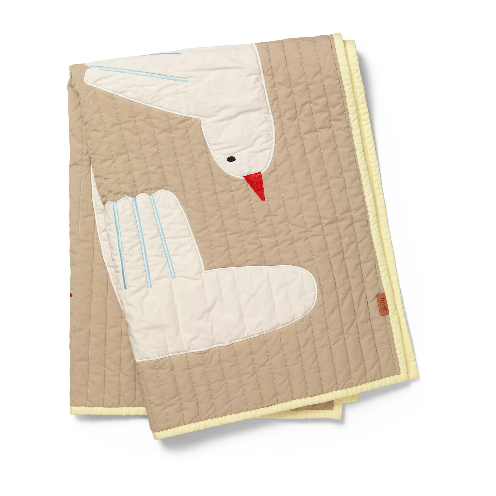 Bird quiltad filt, Beige Ferm Living