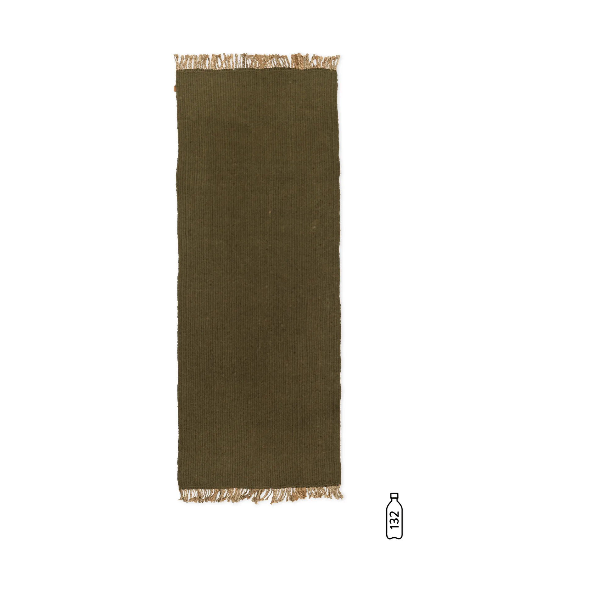 Block gångmatta, Olive-Natural, 80x200 cm Ferm Living