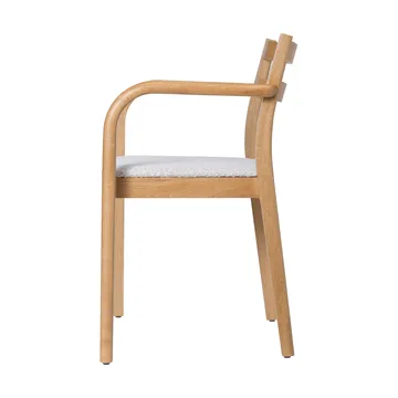 Boda karmstol - Klädd sits rugged bouclé, natural-off-white - Ferm Living