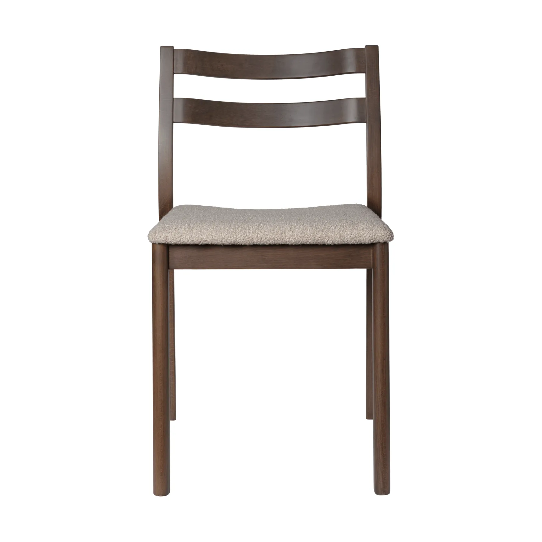 Boda stol, Klädd sits soft bouclé, mörkbetsad bok-natural Ferm Living