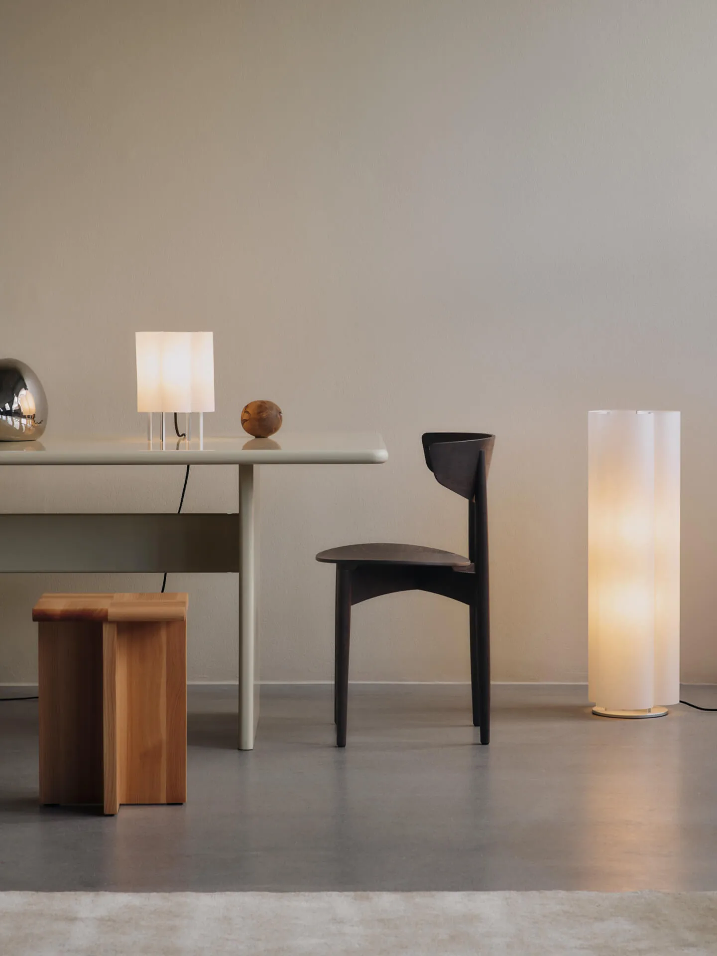 Boe golvlampa 80 cm, Silver-natural Ferm Living