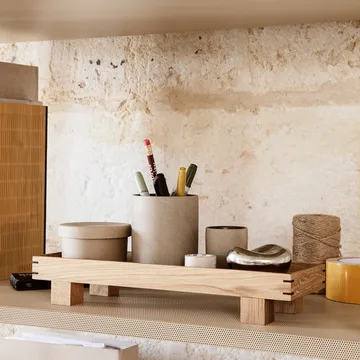 Bon förvaringsburk liten - Beige-svart - Ferm Living