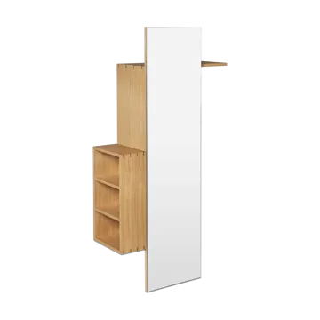 Bon hallway cabinet klädhängare med spegel - Oiled Oak - Ferm Living