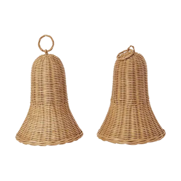 Braided bells julhänge 20 cm 2-pack - Natural - Ferm Living