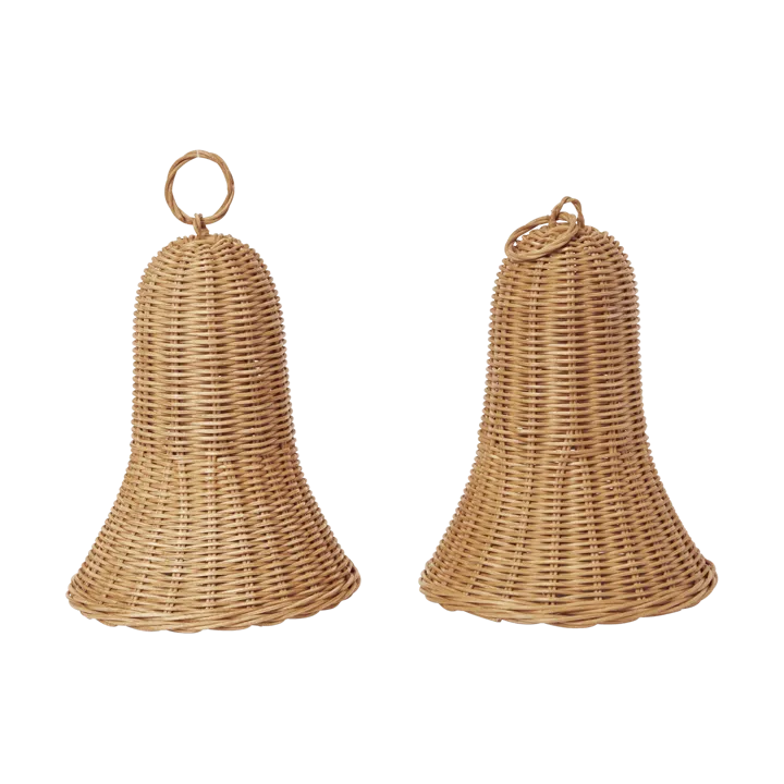 Braided bells julhänge 20 cm 2-pack - Natural - Ferm Living