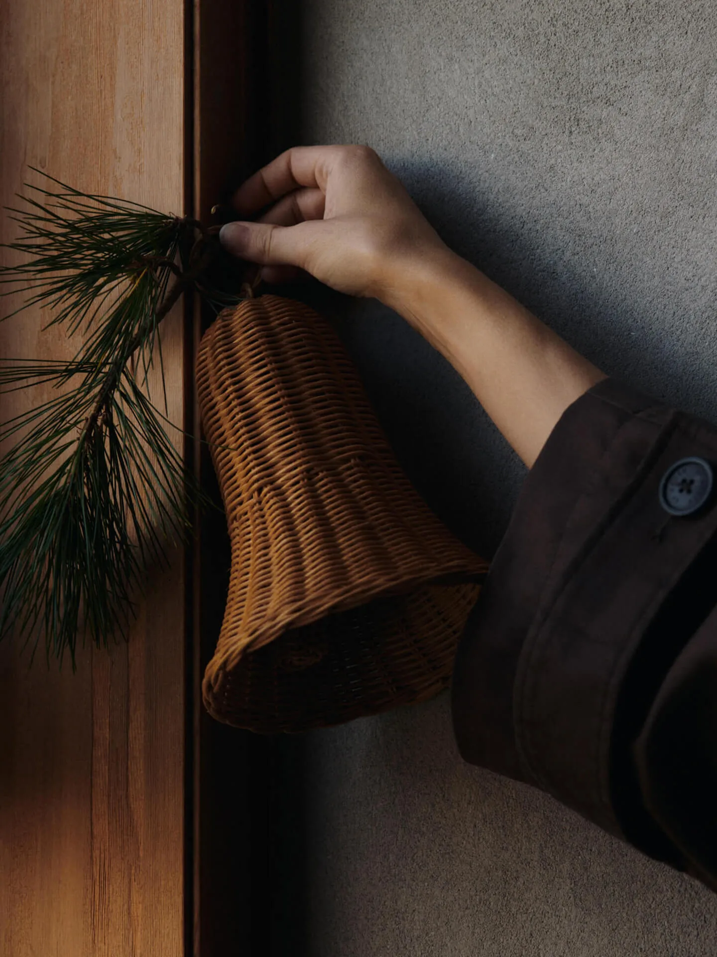 Braided bells julhänge 20 cm 2-pack, Natural Ferm Living