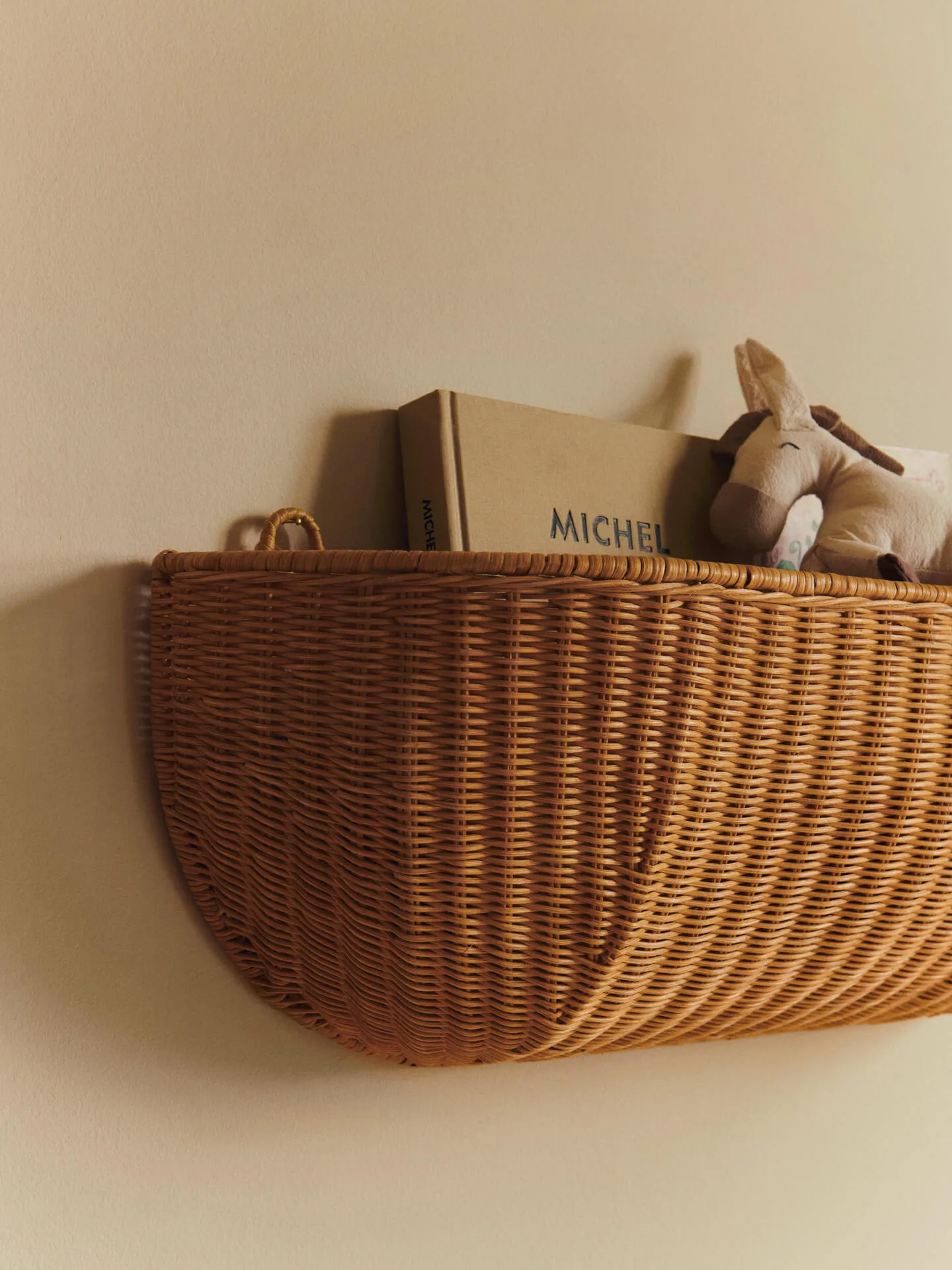 Braided wall pocket väggkorg 25x75 cm, Natural Ferm Living