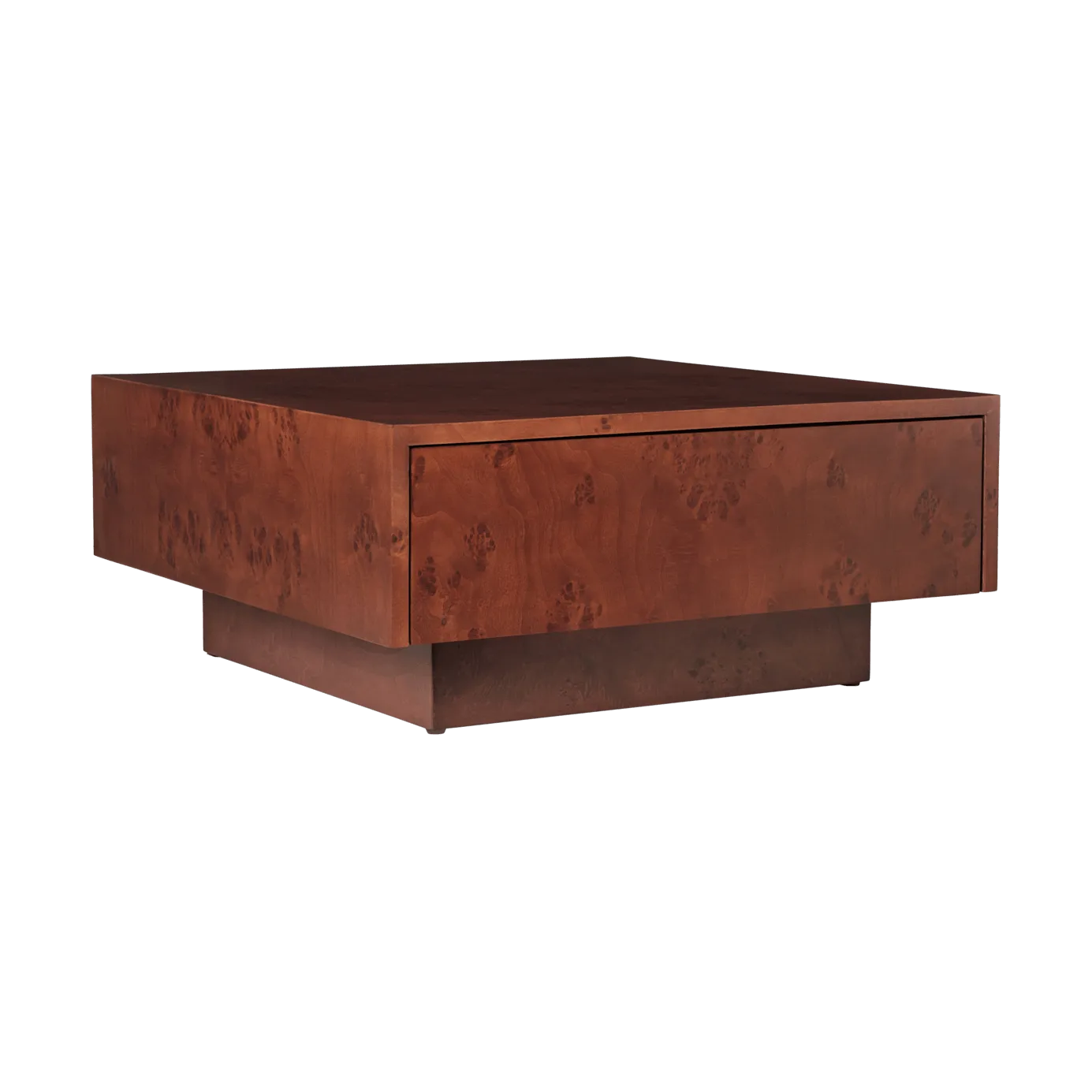 Burl storage soffbord 70x70 cm, Dark stained burl Ferm Living