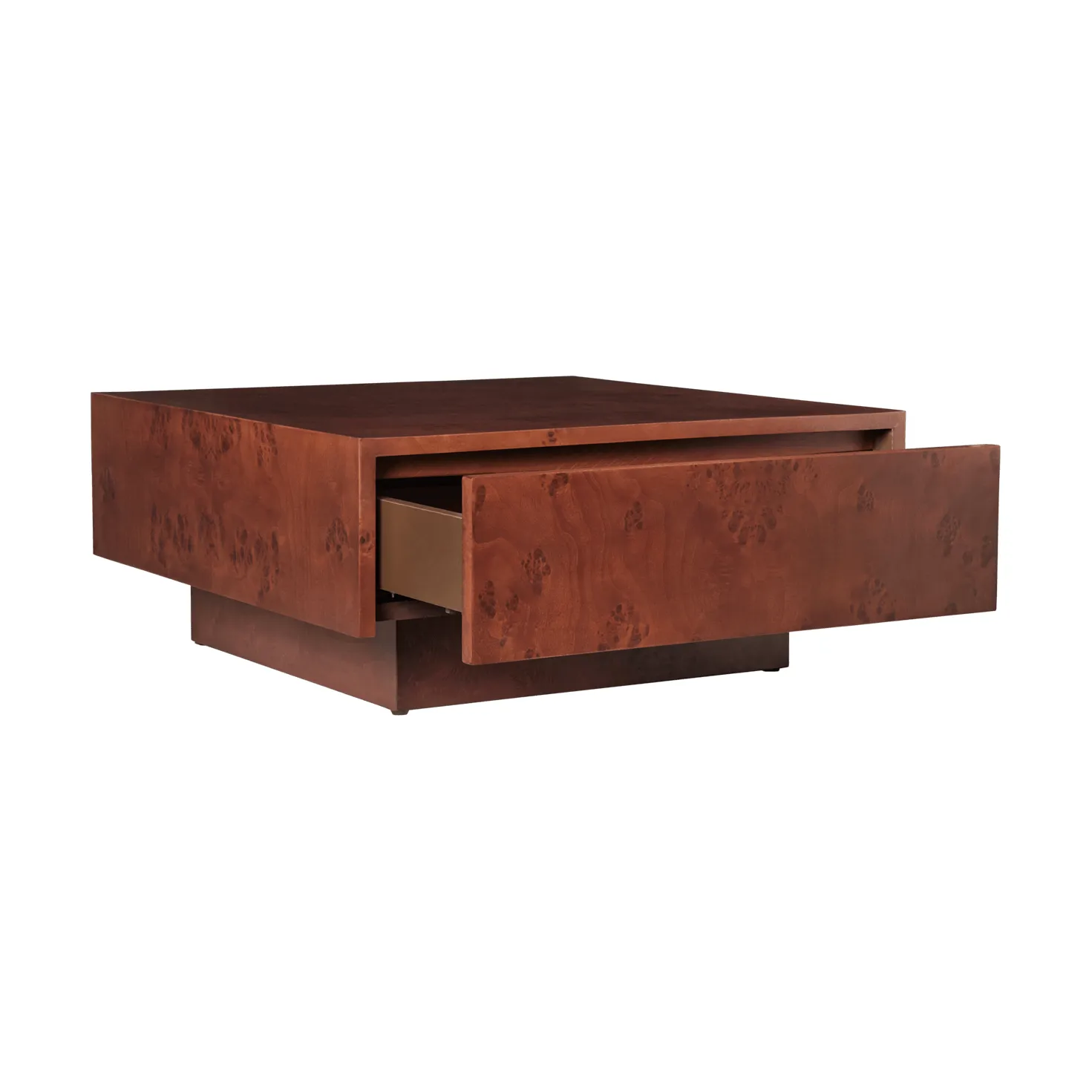 Burl storage soffbord 70x70 cm, Dark stained burl Ferm Living